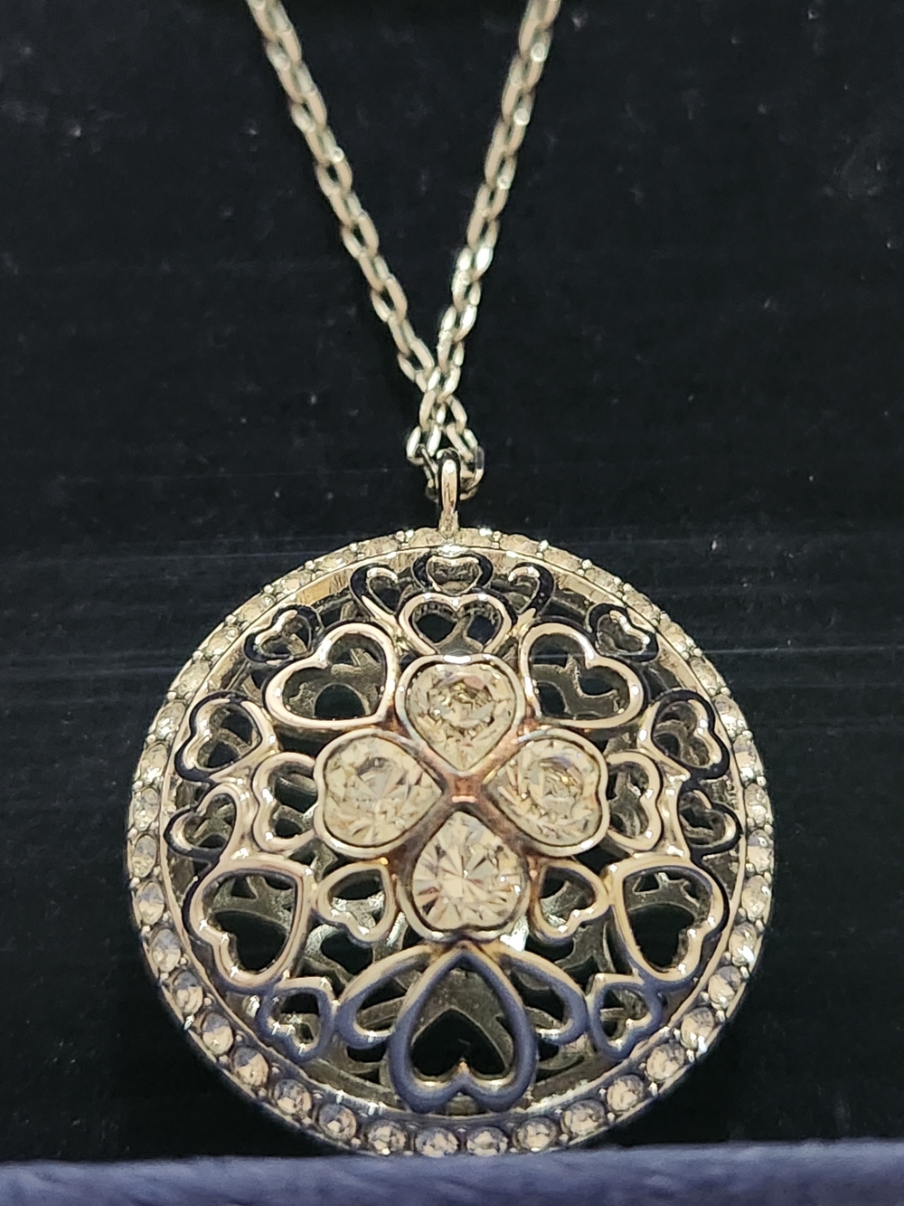 Swarovski Hemispbere Ornate Four Clover Necklace 53511135 In Box-gift Ready